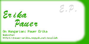 erika pauer business card
